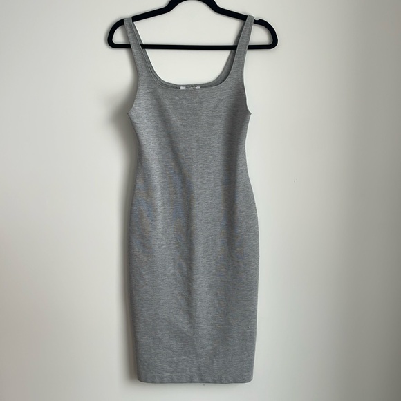 Zara Midi Dress With Back Slit - Size small - Grey - Picture 2 of 6